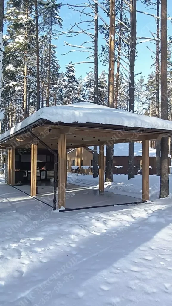 Беседка с барбекю №25