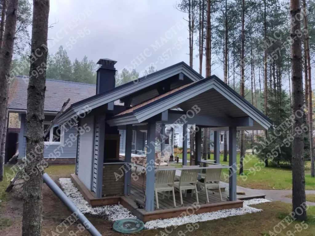 Беседка с барбекю №23
