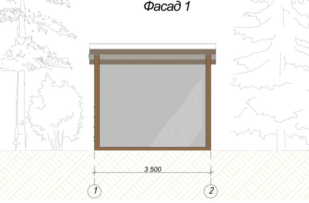 Беседка с барбекю №28