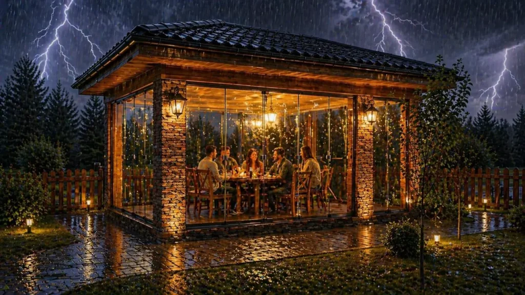 Беседка с барбекю №7
