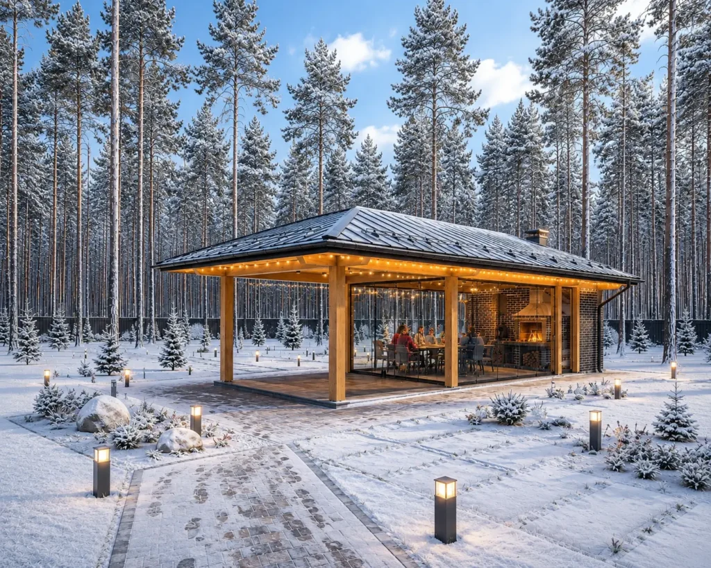 Беседка с барбекю №25