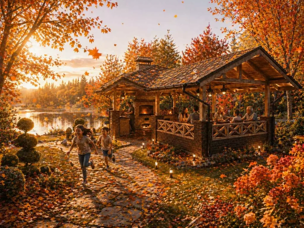 Беседка с барбекю №13