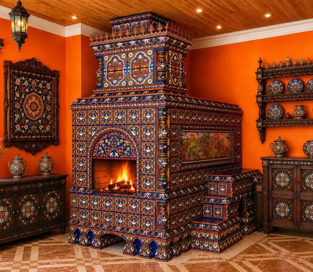 Печь с изразцами №3